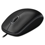Logitech B100 Wired USB Mouse, 3-Buttons, 1000dpi and Optical Tracking, Ambidextrous Design for PC, Mac and Laptop, Black - Image 2