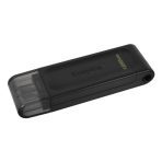 Kingston DT70/128GB DataTraveler 128GB USB Flash Drive, USB 3.2,USB-C, Gen1, 80MB/s, Cap Design, Black, Retail. - Image 2