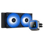 DeepCool LS520 Premium AiO Liquid CPU Cooler, Universal Socket, 240mm Radiator, PWM 2250RPM Cooling Fans, Addressable RGB LED Lighting, Fully Customizable Infinity Mirror Cap Design, Black Version - Image 8