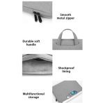 Prevo 14 Inch Laptop Sleeve, Side Pocket, Cushioned Lining, Black - Image 4