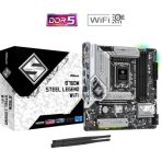 ASRock B760M Steel Legend WiFi Intel 1700 Socket Motherboard, Micro-ATX, 4x DDR5 Slots, 3x M.2 Sockets, Fitted I/O Shield, 2.5GbE LAN, Wi-Fi 6E, 1x DisplayPort / 1x HDMI Port - Image 2