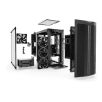 be quiet! Pure Base 500 FX Case, Black, Mid Tower, 1 x USB 3.2 Gen 1 Type-A / 1 x USB 3.2 Gen 2 Type-C, Tempered Glass Side Window Panels, 4 x Light Wings Addressable RGB PWM Fans Included, ARGB LED Lighting Front Mesh Panel - Image 7