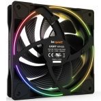 be quiet! Light Wings PWM High Speed Addressable RGB Fan, 120mm, 2500RPM, 4-Pin PWM Fan & 3-Pin ARGB Connectors, Black Frame, Black Blades, ARGB Lighting on Front & Rear - Image 4