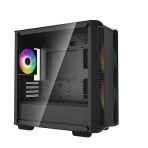 DeepCool CC360 ARGB, Black, Mini Tower Chassis w/ Tempered Glass Window, 3x 120mm ARGB Fans, USB 3.0, mATX/mITX - Image 2