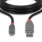 Lindy 36731 0.5m USB 2.0 Type A to Micro-B Cable, Anthra Line - Image 4