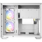 Antec CX600M Trio ARGB Mini Tower Gaming Case, White, Tempered Glass Panels, Dual Chamber Design, Vertical Cooling, Pre-Installed ARGB Fans, Water Cooling Support - Image 6