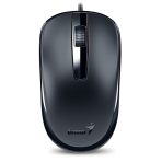 Genius DX-120 Wired USB Type-C Plug and Play Mouse, 1200 DPI Optical Tracking, 3 Button with Scroll Wheel, Ambidextrous Design with 1.5m Cable, Black - Image 2