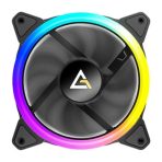 Antec Neon 120 ARGB PWM Case Fan, 3 Pack, Hydro Bearing, 800-1600 RPM, Black - Image 3