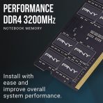 PNY (MN16GBSD43200-SI) 16GB, PERFORMANCE DDR4 3200MHz, SODIMM Notebook Memory, CL22, Single channel - Image 7