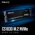 PNY (M280CS1030-500-RB) CS1030 M.2 NVMe 500GB SSD, PCIe Gen3 x4, Sequential Read of up to 2,000 MB/s and Write of up to 1,100 MB/s - Image 2