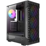 Antec VX320 ARGB Mid-Tower Gaming PC Case - Pre-Installed 4 x 120mm ARGB Fans, Tempered Glass Side Panel, High-Airflow Mesh Front - ATX/Micro-ATX/ITX - Image 7