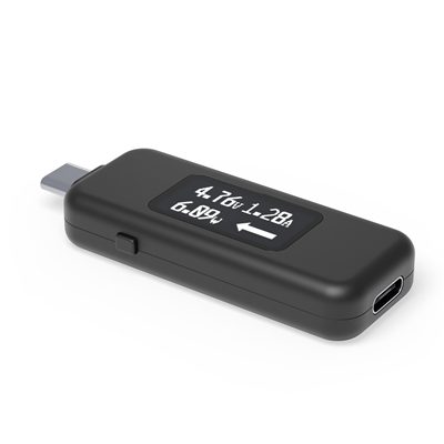 Plugable USBC-VAMETER3 Pass-Through USB-C VA Meter for High Power Devices
