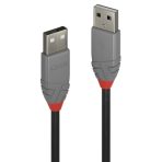 Lindy 36692 1m USB-A (M) 2.0 Anthra Line 480Mbps Cable - Black