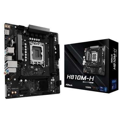 ASRock BH810-M Intel 1850 Socket Motherboard, Micro-ATX, 2x DDR5 Slots, 1x M.2 Sockets, GbE LAN, 1x HDMI Port