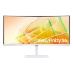 Samsung 34-Inch Curved ViewFinity USB-C Monitor, LS34C650TAU, UWQHD, 100Hz, Freesync, 5ms, HDMI, DisplayPort, USB-Hub, Ethernet, Height Adjust, VESA, Speakers