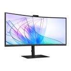 Samsung ViewFinity S6 S34C652VAU - S65VC Series 34 inch Ultra WQHD Curved Monitor, 3440x1440, 100Hz, 350cd/m, 5 ms, HDMI, DisplayPort, USB-C, USB Hub, KVM, Freesync, Height Adjustable, Webcam, Speaker - Image 8