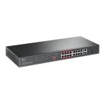 TP-Link TL-SL1218P 16-Port Metal 10/100 Mbps + 2-Port Gigabit Rackmount PoE Switch with 16-Port PoE+ (150W) - Image 3