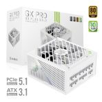 GAMEMAX GX-850 Pro Modular 80 Plus Gold ATX3.0 PCIe 5.0 PSU With 135mm FDB Fan, White