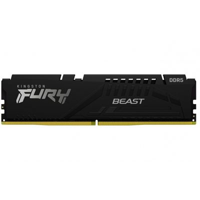 Kingston FURY Beast KF552C40BB-16 Gaming System Memory, DDR5, 5200MHz, 1 x 16Gb, Black Heatsink, 288 Pin, 1.25v, CL40