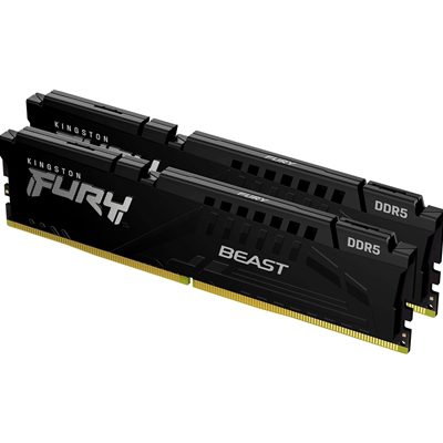 Kingston FURY Beast KF556C40BBK2-64 64GB (2 x 32GB) 5600MHz, DDR5, DIMM, CL40, System Memory, Black Heatsink