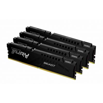 Kingston Fury Beast KF556C40BBK4-128 128GB 32GB (32GB 4G x 64-Bit x 4 pcs.) DDR5-5600 CL40 288-Pin DIMM Kit