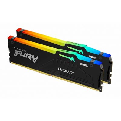 Kingston FURY Beast (KF560C36BBEAK2-16) 16GB (8GB x 2) System Memory, 60000MT/s, DDR5, CL36, DIMM, RGB, Black